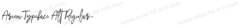 Arion Typeface Alt Regular字体转换